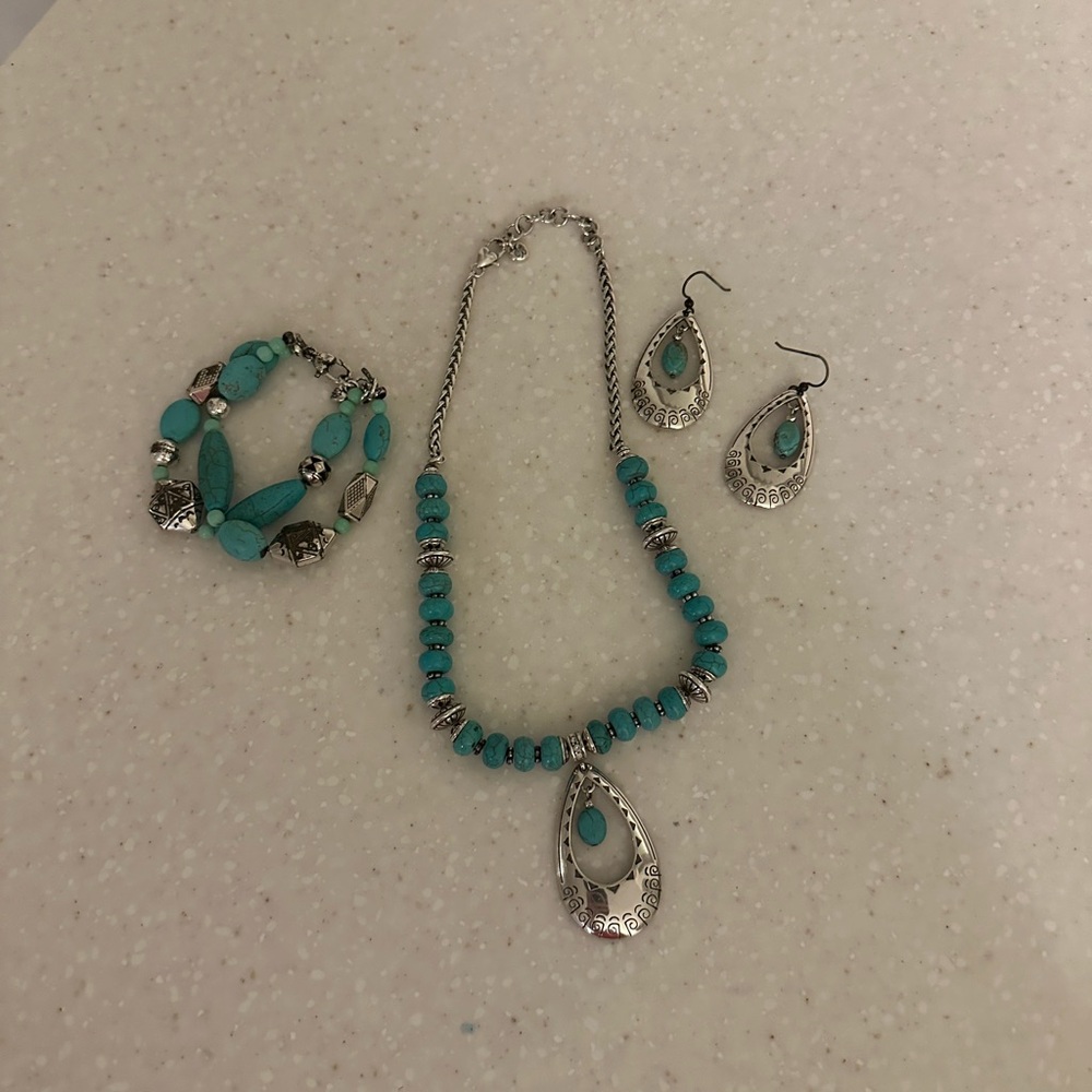 Brighton Santa Fe Turquoise jewelry set